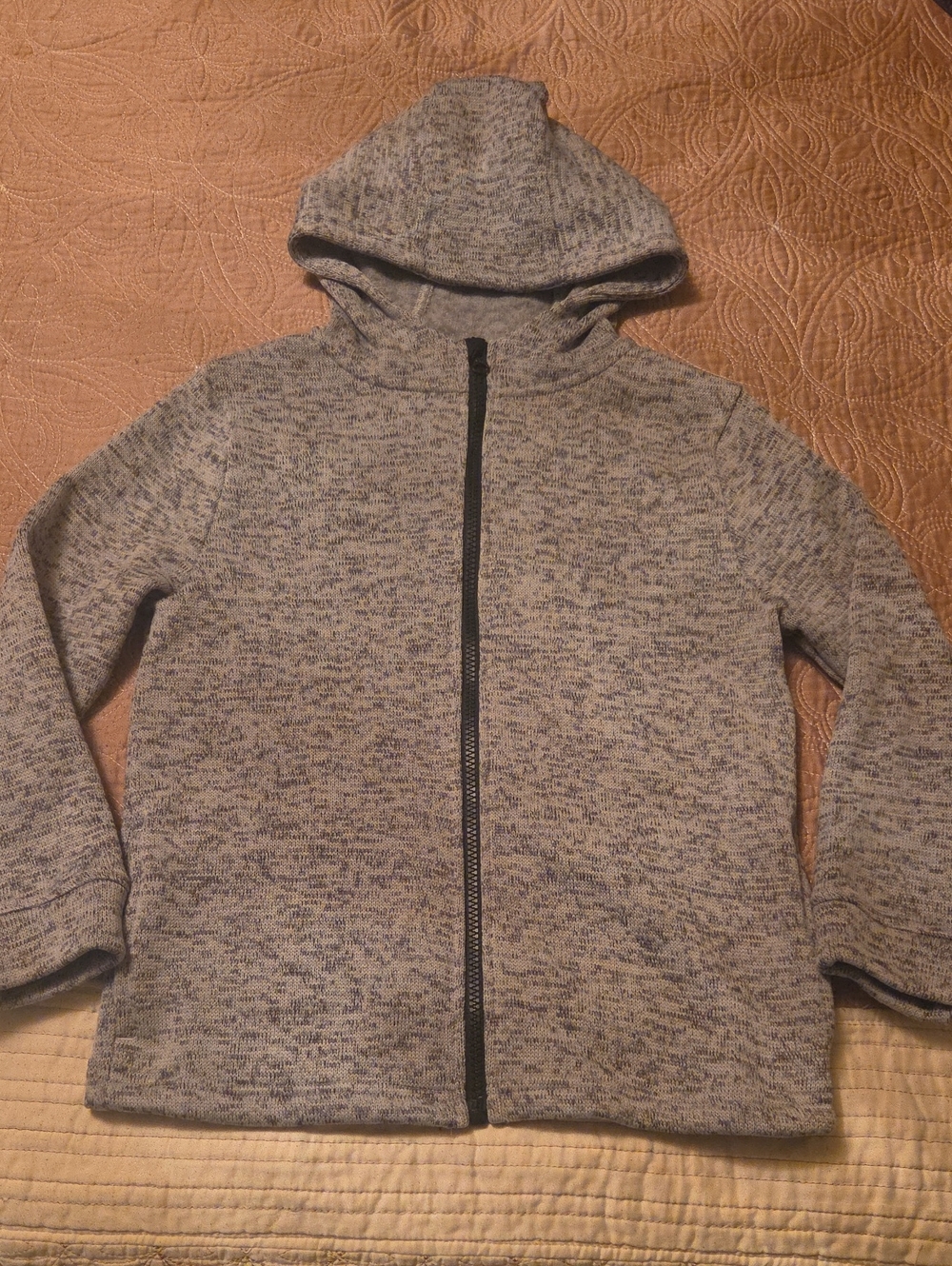 Kids Joe Fresh Cozy Zip-Up Hoodie Jacket - Heather Gray